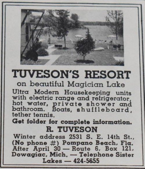 Tuvesons Resort - Old Print Ad (newer photo)